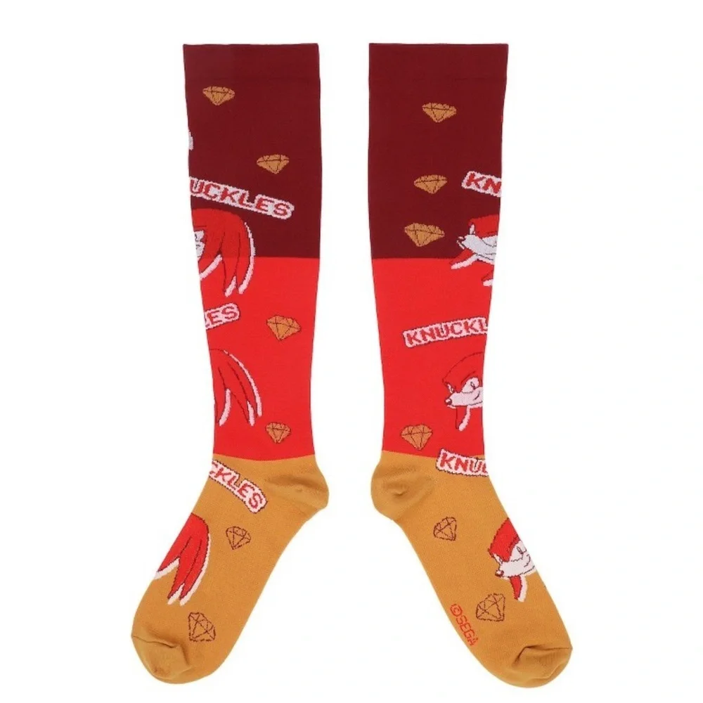 NEW SONIC HEDGEHOG SONIC AND KNUCKLES ATHLETIC COMPRESSION SOCKS